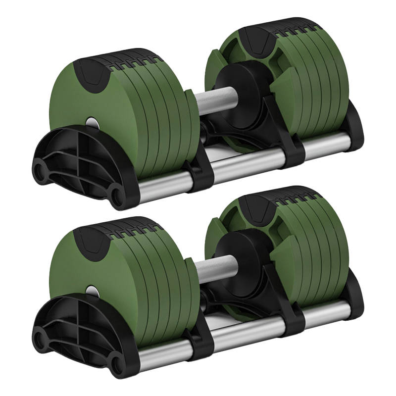 Adjustable Dumbbell Pair 40Kg - Dumbbell Beban Bebas Bulat untuk Angkat