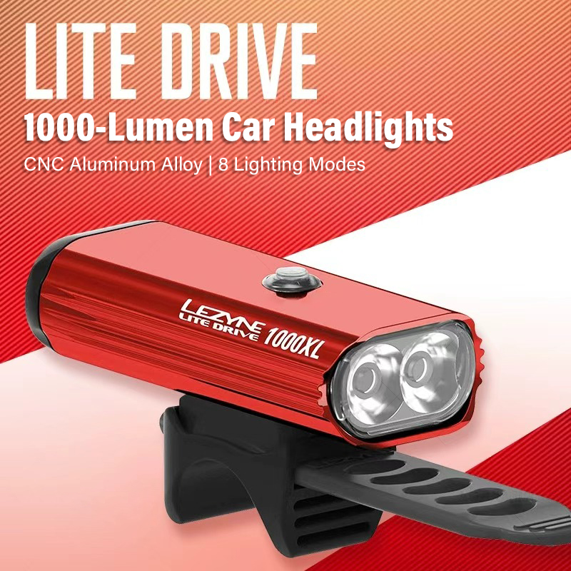 Rechargeable Bicycle Headlight 1000 Lumen - LEZYNE Lampu Sepeda 1000 Lumen -