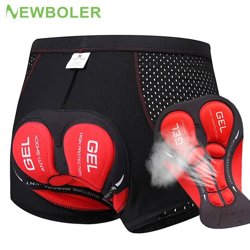 Padded Cycling Shorts 5D Gel - NEWBOLER Celana Pendek Bersepeda MTB Pria