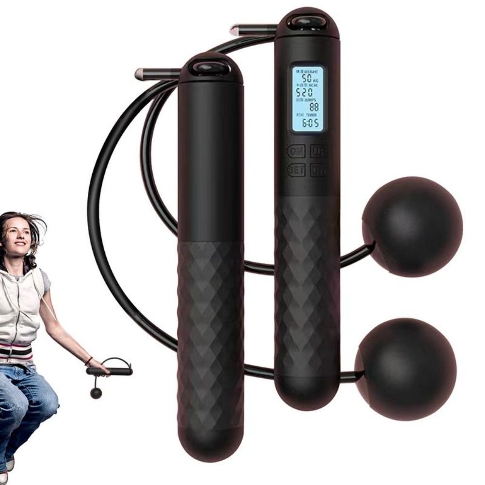 Smart Jump Rope Digital Counter - Tali Lompat Tanpa Kabel Portabel dengan