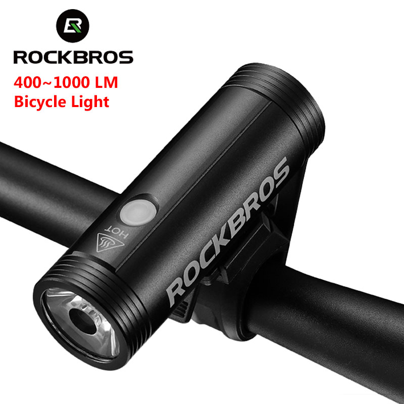 Rechargeable Bicycle Headlight 1000 Lumen - ROCKBROS lampu depan sepeda LED 4800mAh,