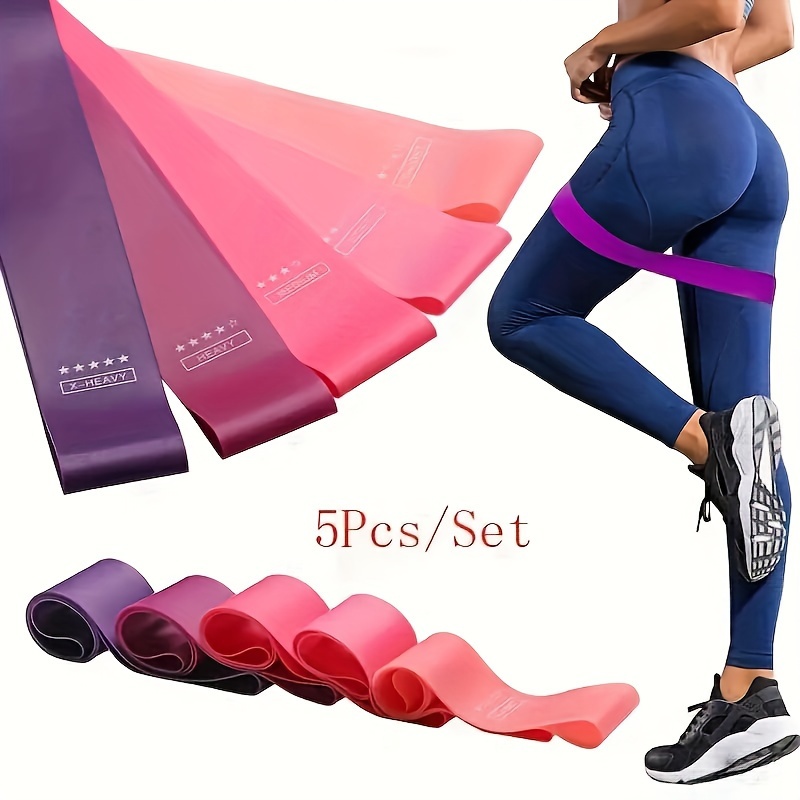 Pilates Bar Kit With Resistance Bands - Set Pita Resistensi Warna 5 Bagian