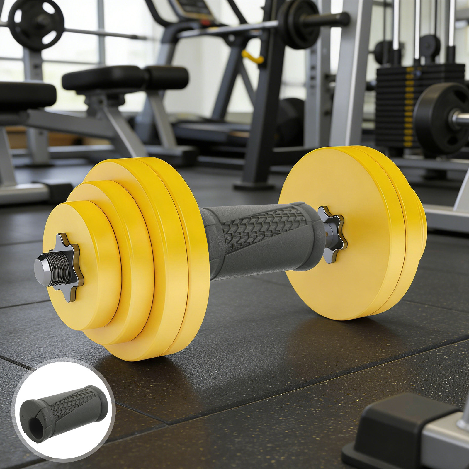 Fitness Equipment - 2 Buah Pegangan Dumbbell Anti Selip