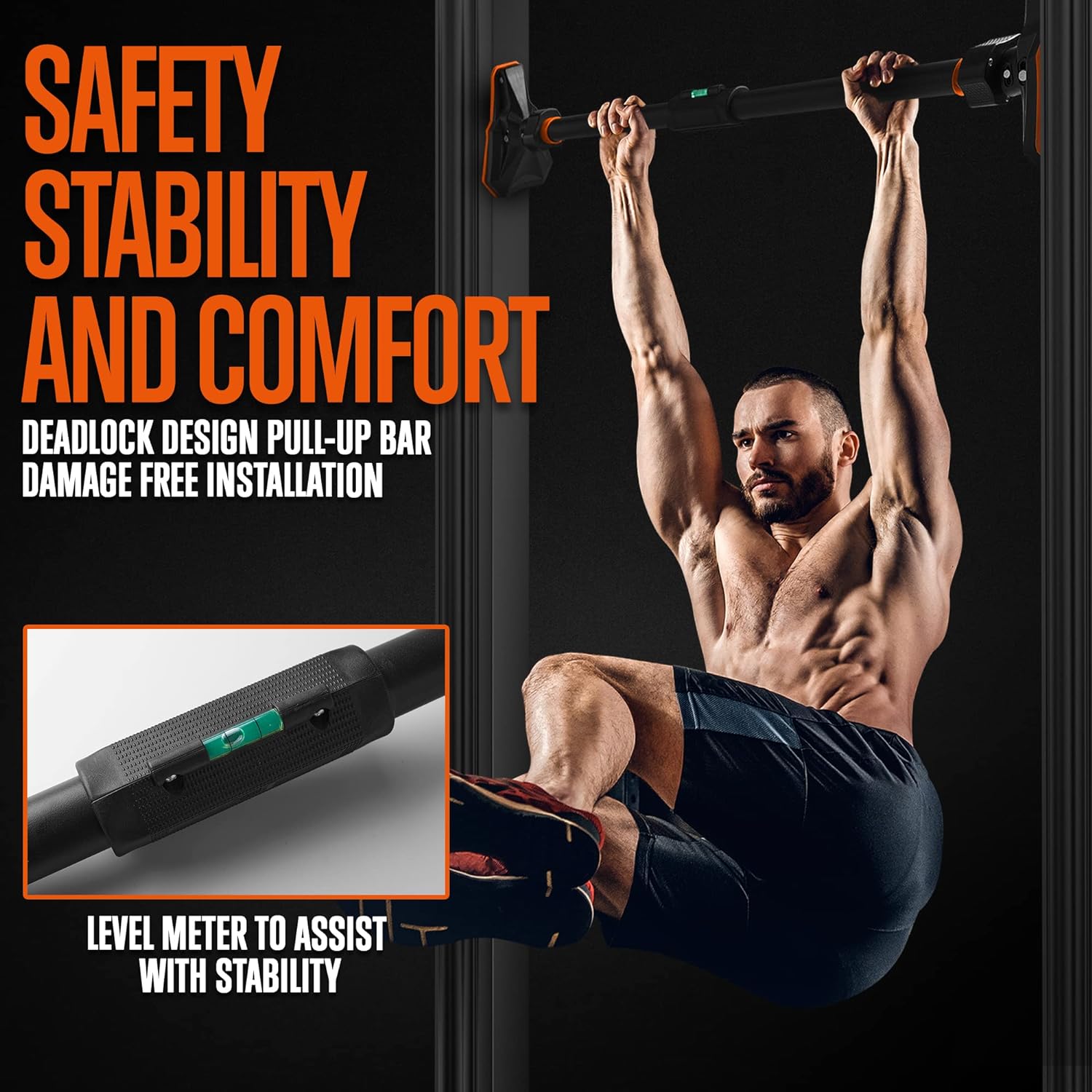 Door Pull Up Bar No Screw - Bar Pull Up/Chin Up untuk Pintu