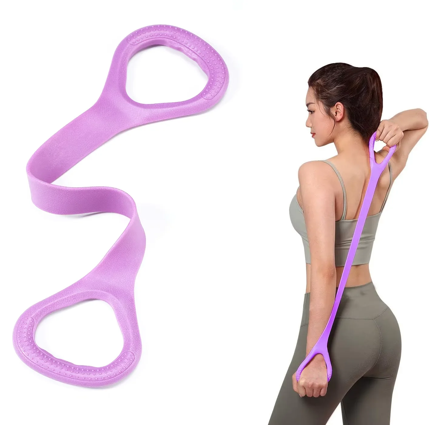 Pilates Bar Kit With Resistance Bands - Pita Latihan Kebugaran untuk Latihan Lengan,