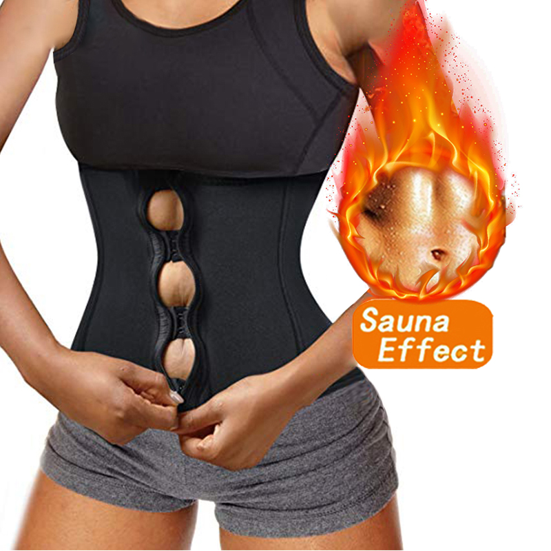 Sweat Waist Trainer Belt Neoprene - Korset Pelangsing Perut Wanita dengan Pengait