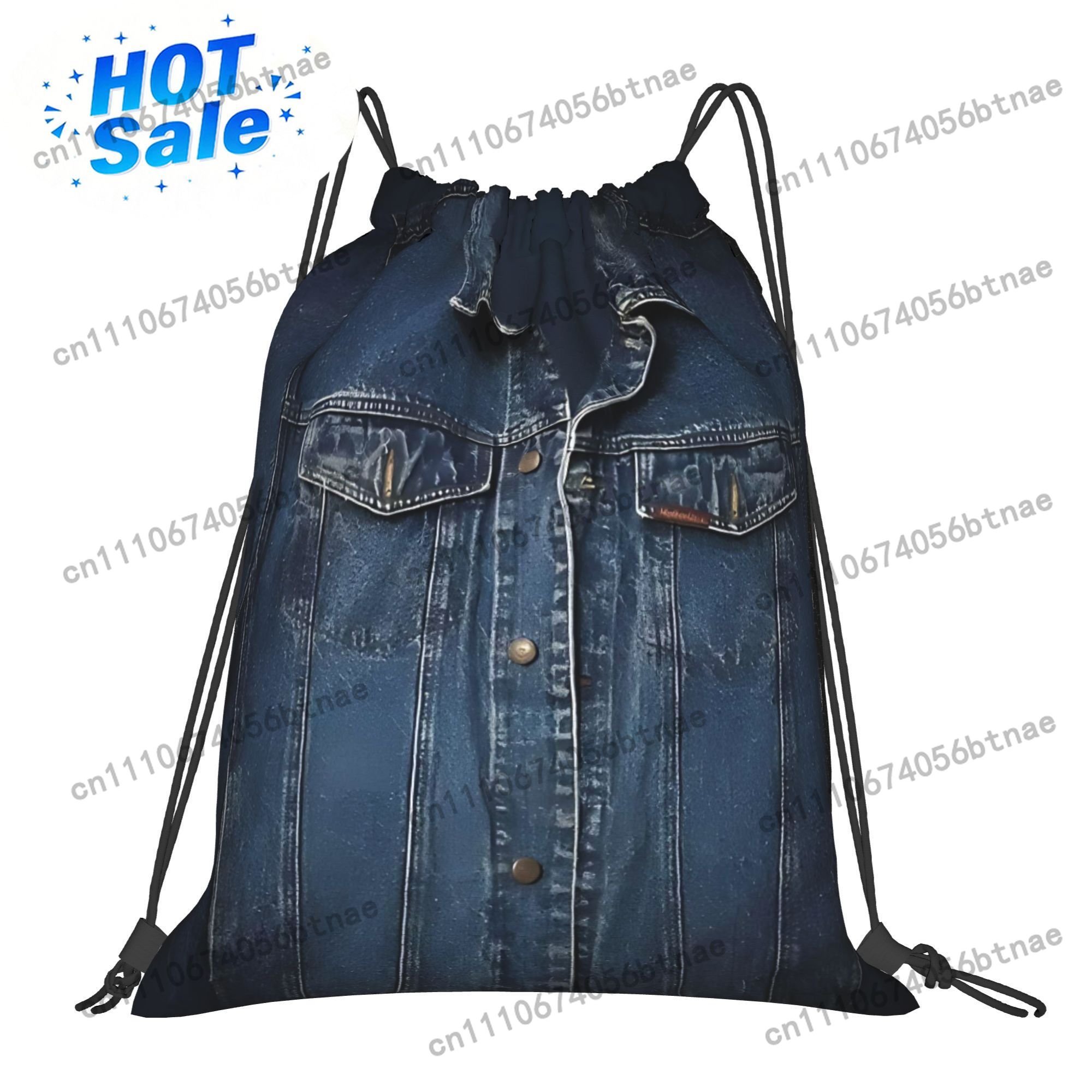 Cycling - Tas Serut Bermotif Denim untuk Mendaki