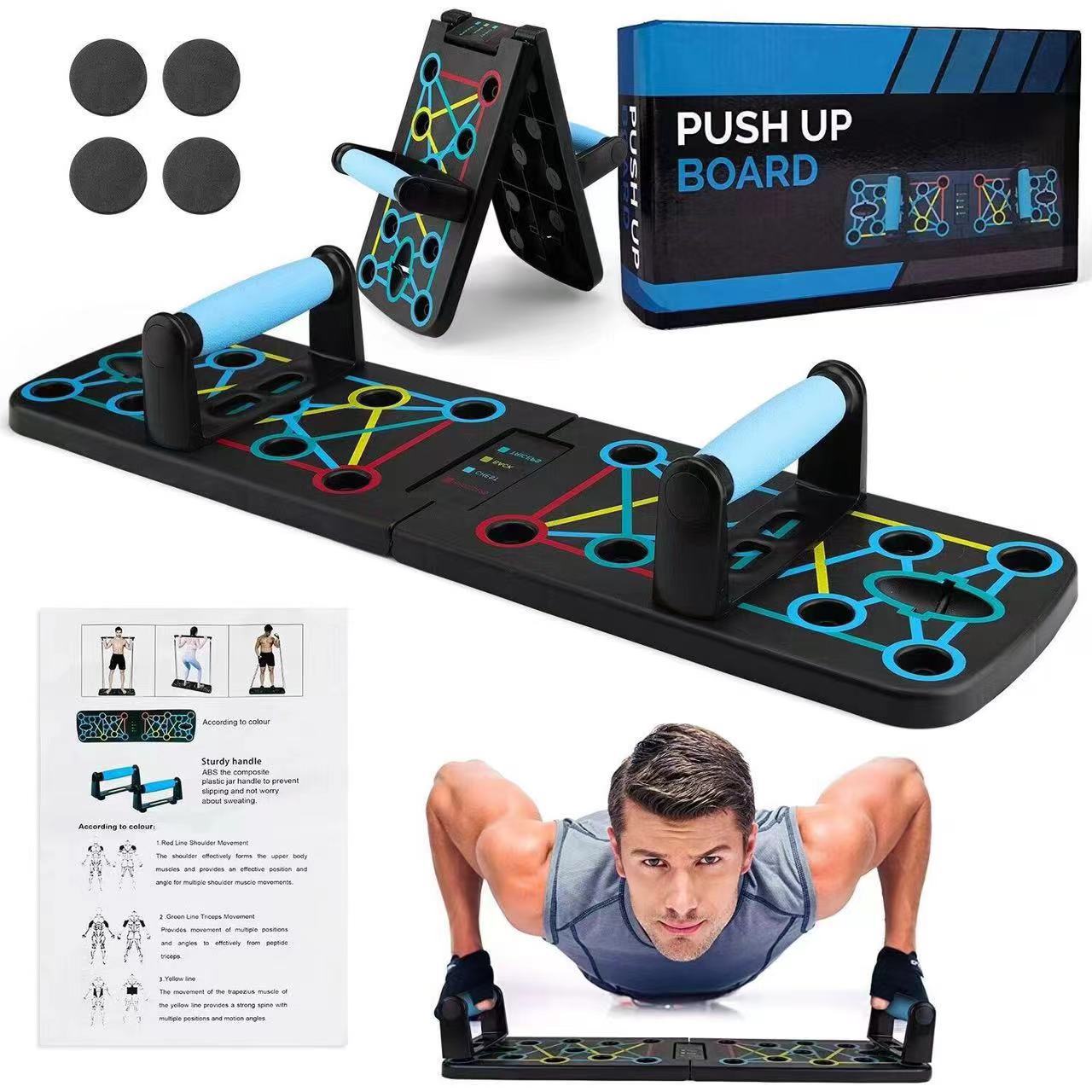 Push Up Board Foldable Multi Function - Set Papan Push-Up Multifungsi Portabel dengan