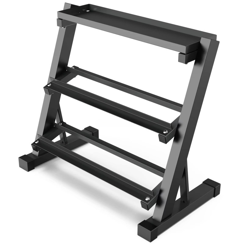 Fitness Equipment - Rak Penyimpanan Dumbbell 3 Tingkat Kapasitas