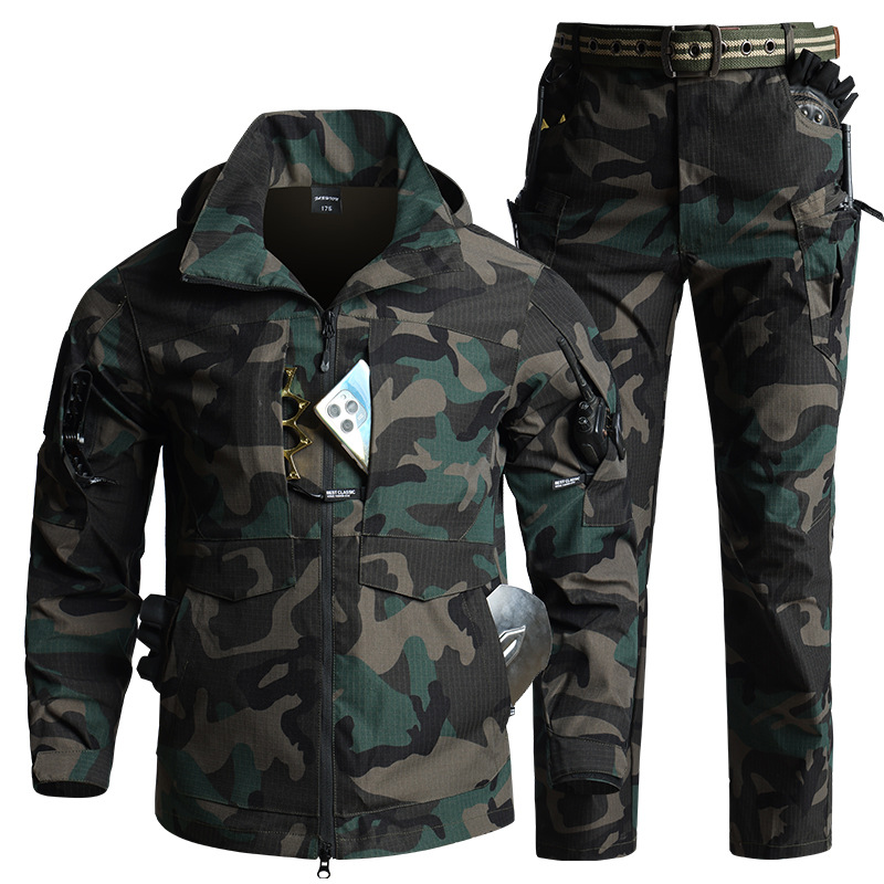 Hiking - Set Perlengkapan Taktis Kamuflase Pria: Jaket