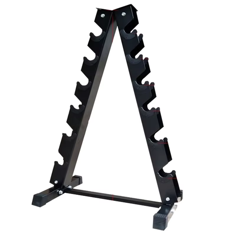 Fitness Equipment - Rak Penyimpanan Dumbbell Segitiga Baja 10