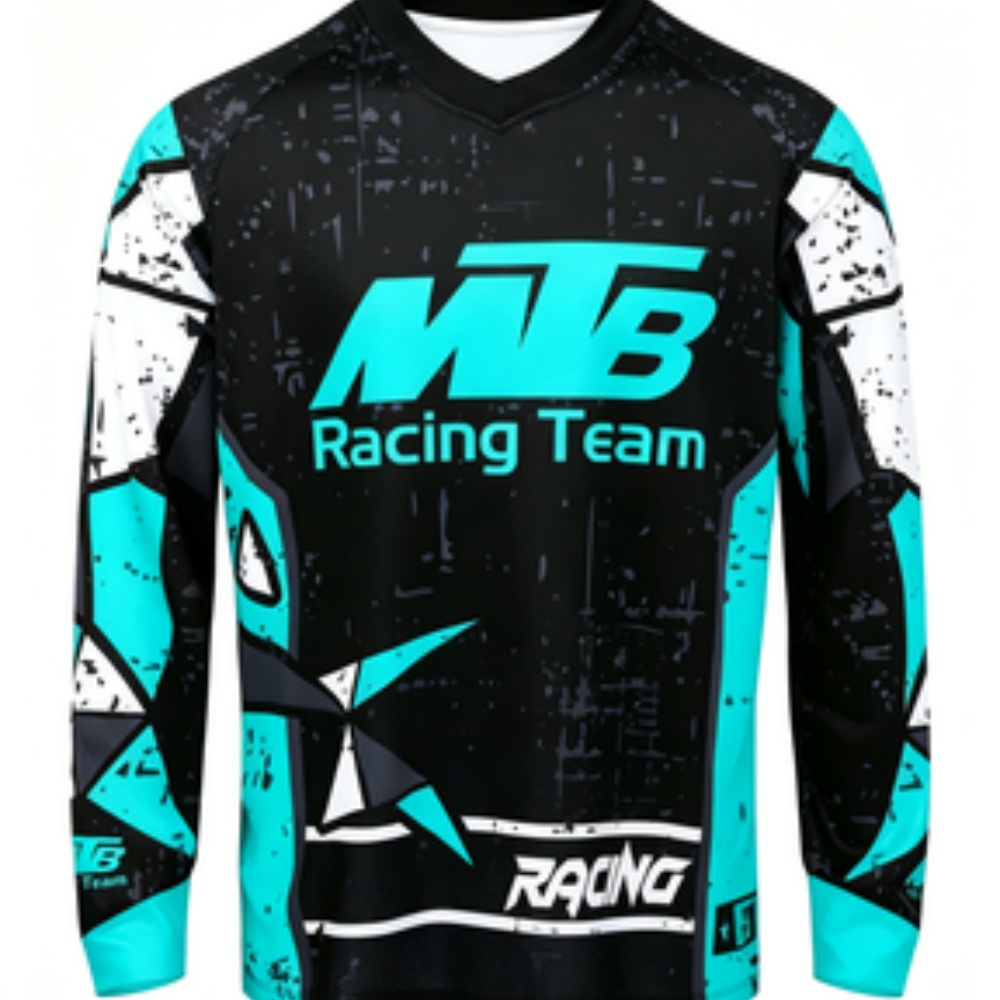 Cycling - Kaos Olahraga Lengan Panjang Tim, Bahan