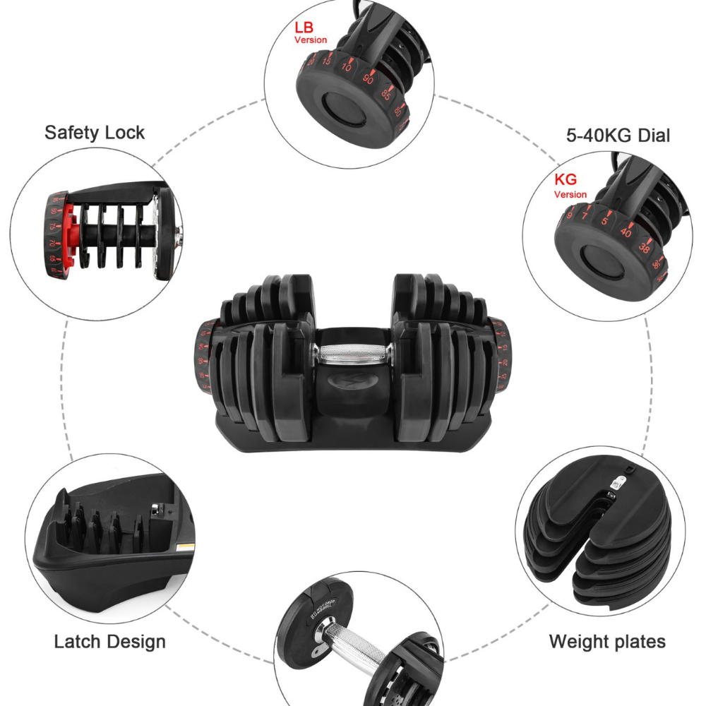 Set Dumbbell Adjustable Gym Ko - Adjustable Dumbbell Pair 40Kg ulasan dan harga