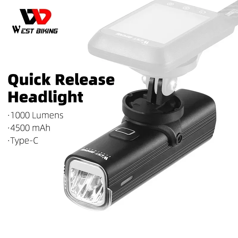 Lampu Depan Sepeda WEST BIKING - Rechargeable Bicycle Headlight 1000 Lumen ulasan dan harga