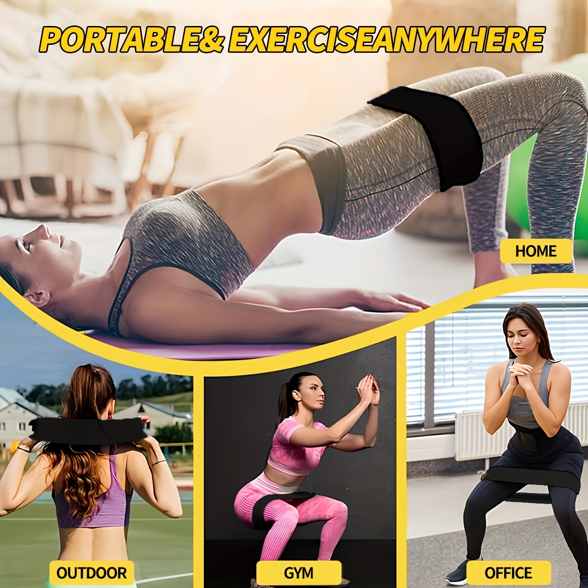 3PCS Set Tali Resistensi, Tali - Pilates Bar Kit With Resistance Bands ulasan dan harga