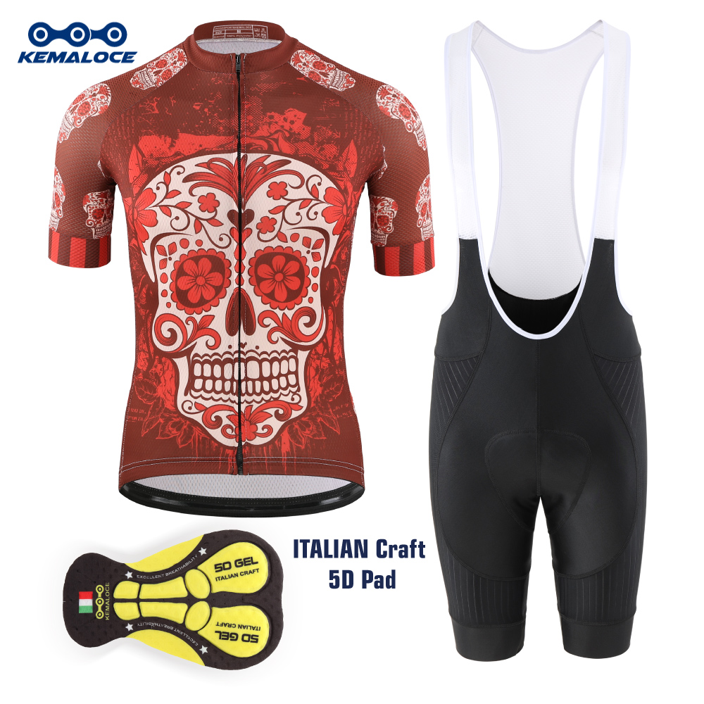 KEMALOCE Merah Bersepeda Jerse - Padded Cycling Shorts 5D Gel ulasan dan harga