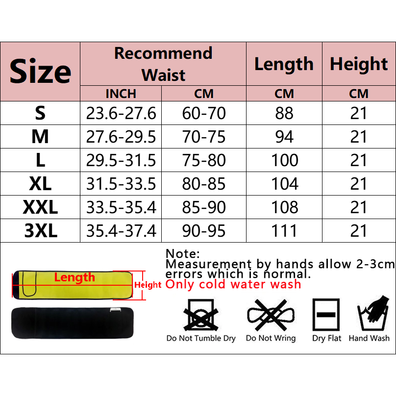 Sabuk Pelangsing Pinggang Saun - Sweat Waist Trainer Belt Neoprene ulasan dan harga