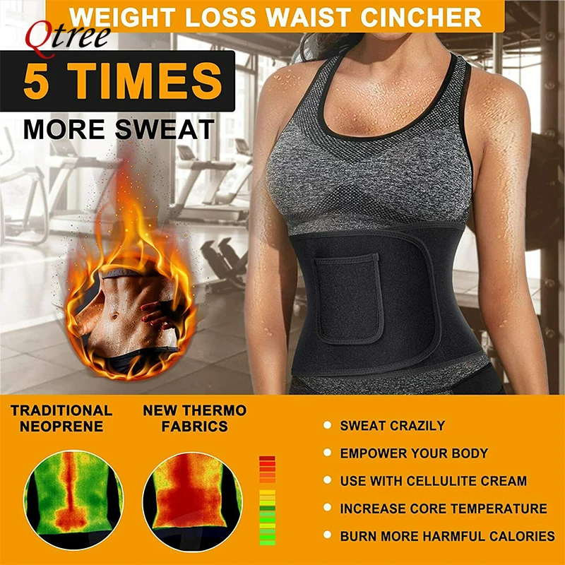 Qtree korset pembentuk tubuh C - Sweat Waist Trainer Belt Neoprene ulasan dan harga