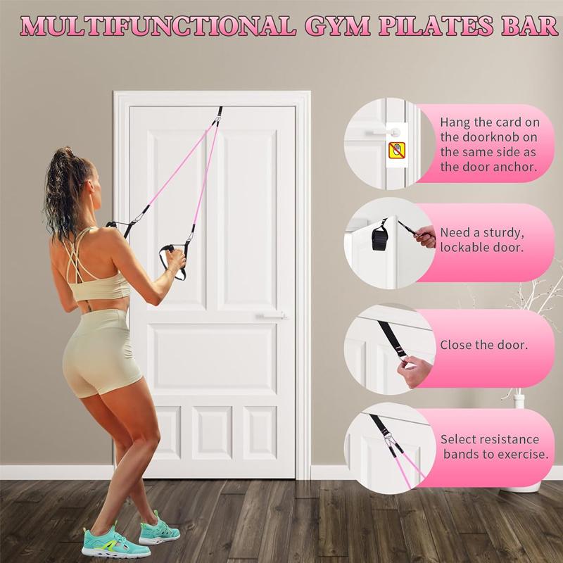 Kit Bar Pilates Multifungsi de - Pilates Bar Kit With Resistance Bands ulasan dan harga