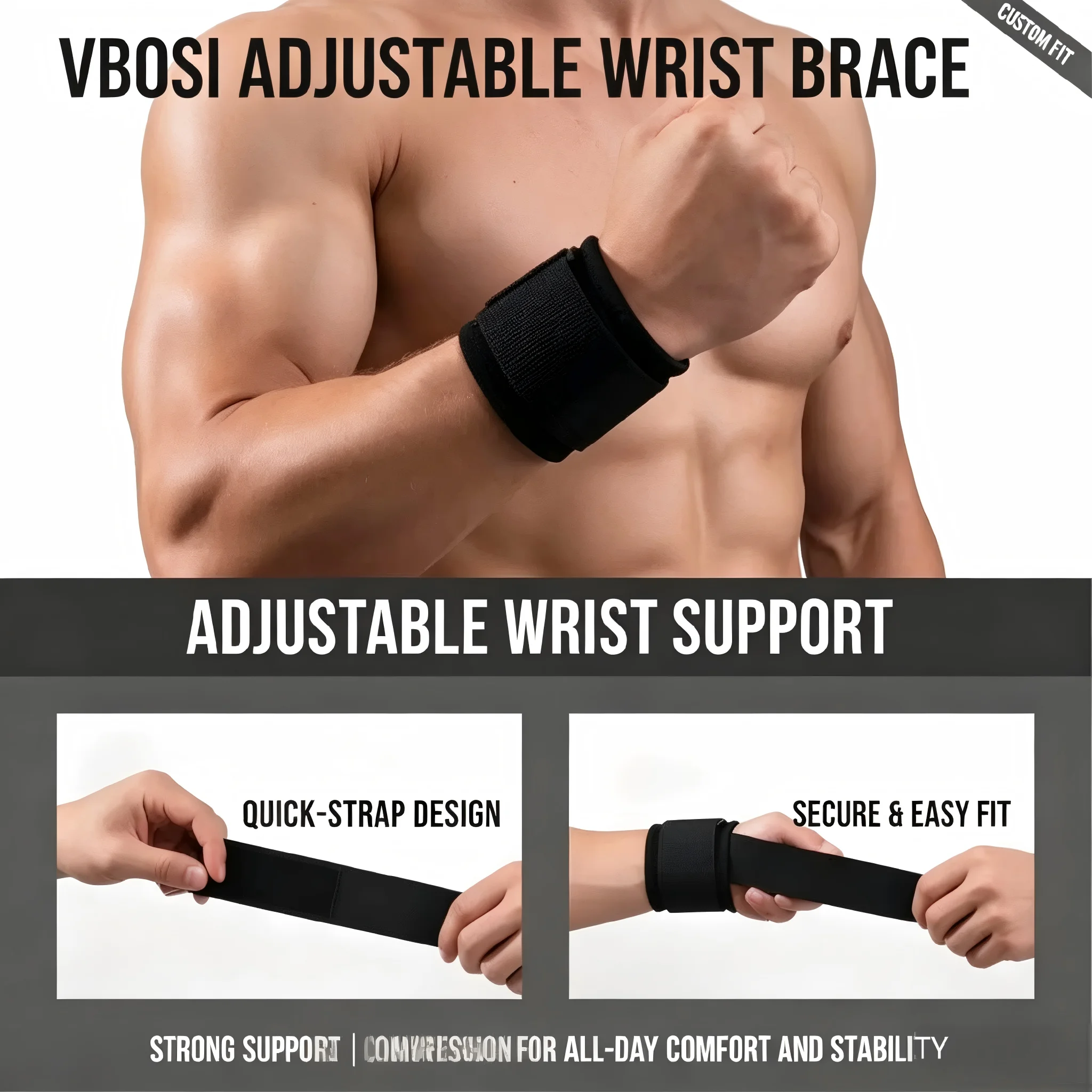 Pembalut Pergelangan Tangan Pr - Wrist Wraps Weightlifting Support ulasan dan harga