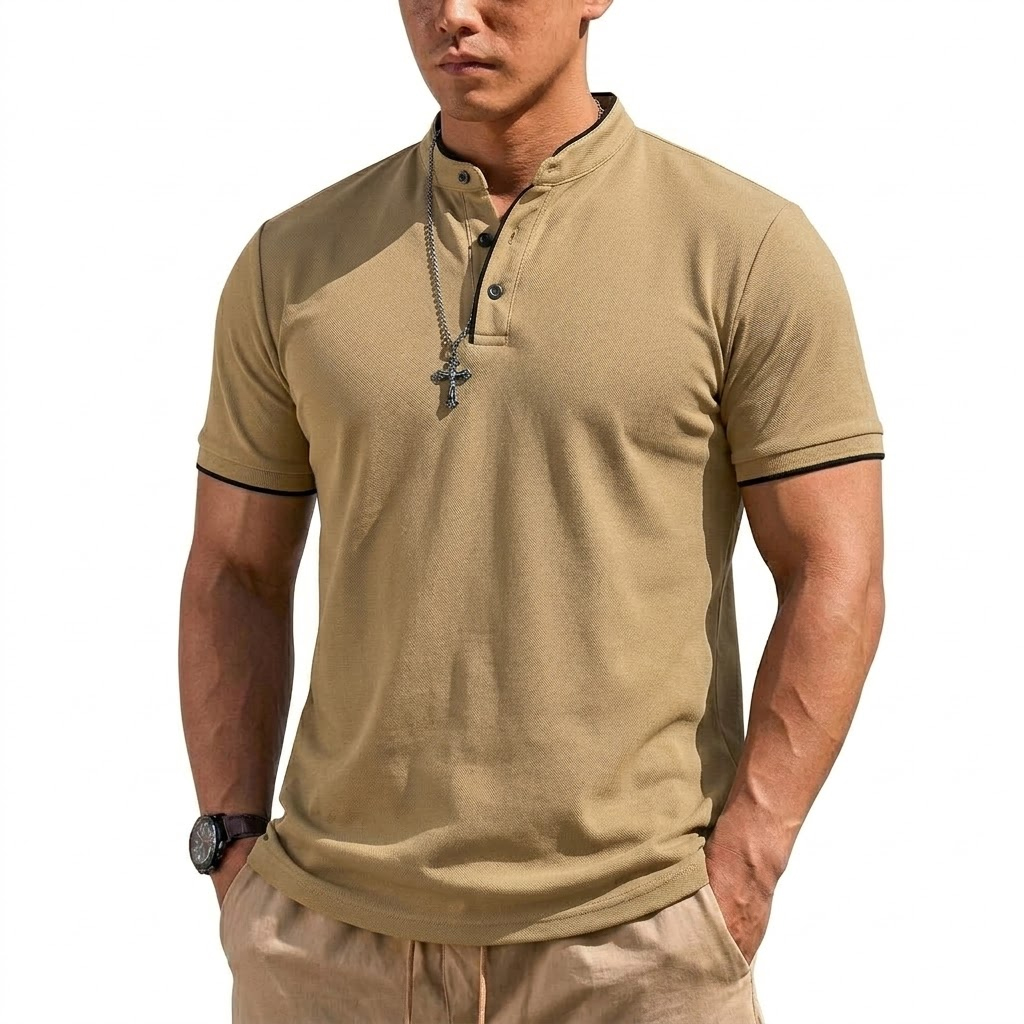 Kaos Henley Lengan Pendek Musi - Hiking ulasan dan harga