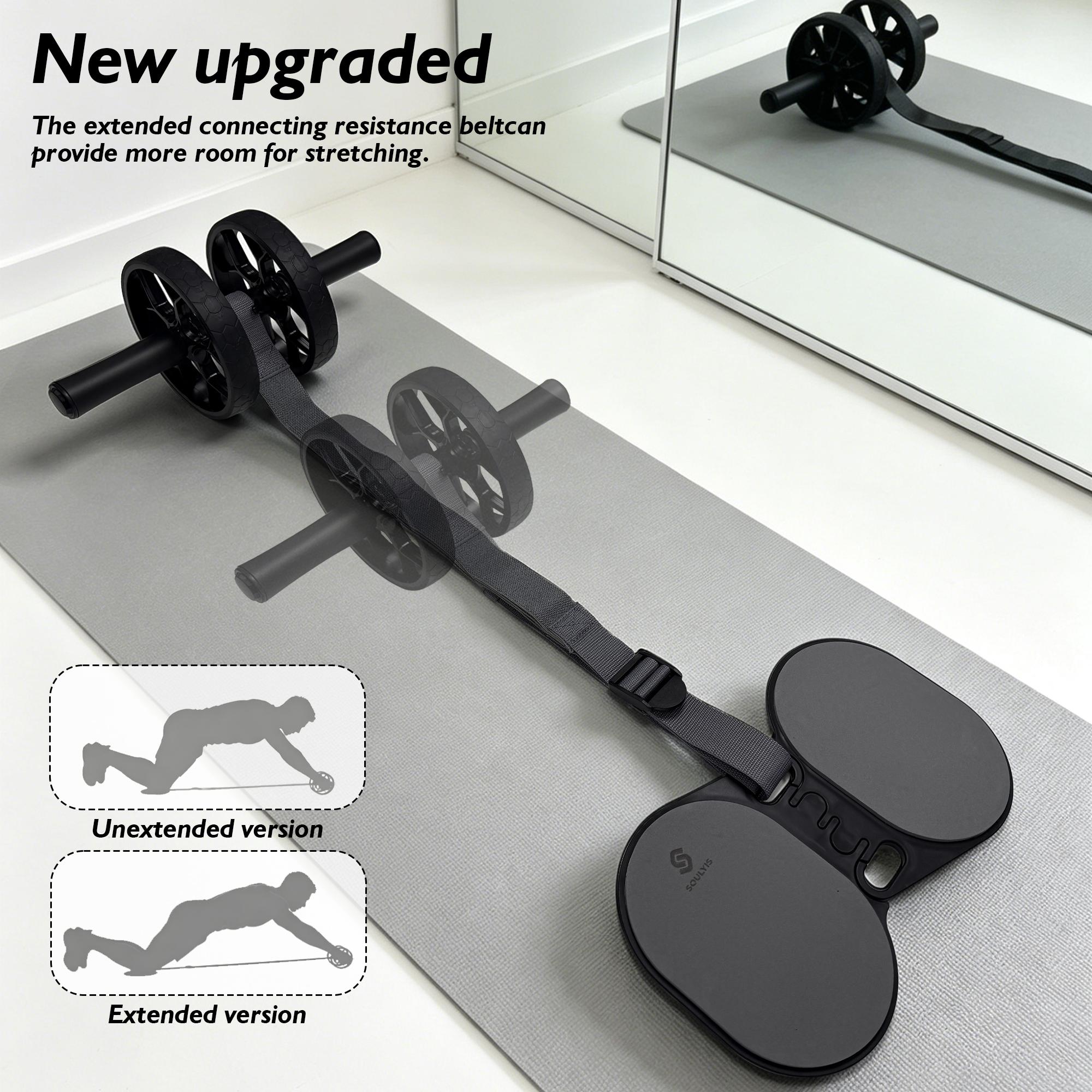 Roller Abdominal Roda Ganda de - Ab Roller Wheel With Elbow Support ulasan dan harga