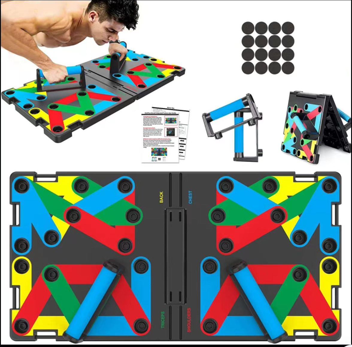 Alat Latihan Portabel Papan Pu - Push Up Board Foldable Multi Function ulasan dan harga