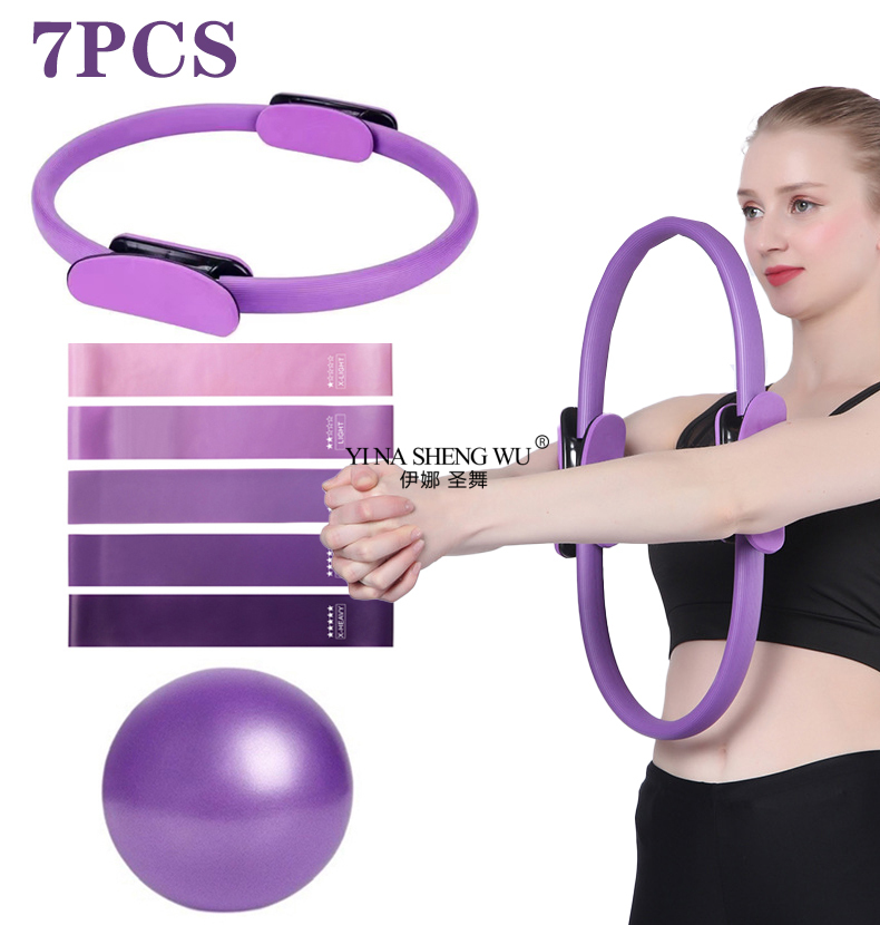 7 Buah Peralatan Pilates untuk - Pilates Bar Kit With Resistance Bands ulasan dan harga