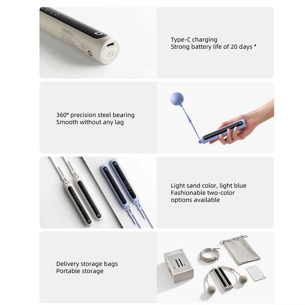 Xiaomi Mijia Smart Skipping Ju - Smart Jump Rope Digital Counter ulasan dan harga