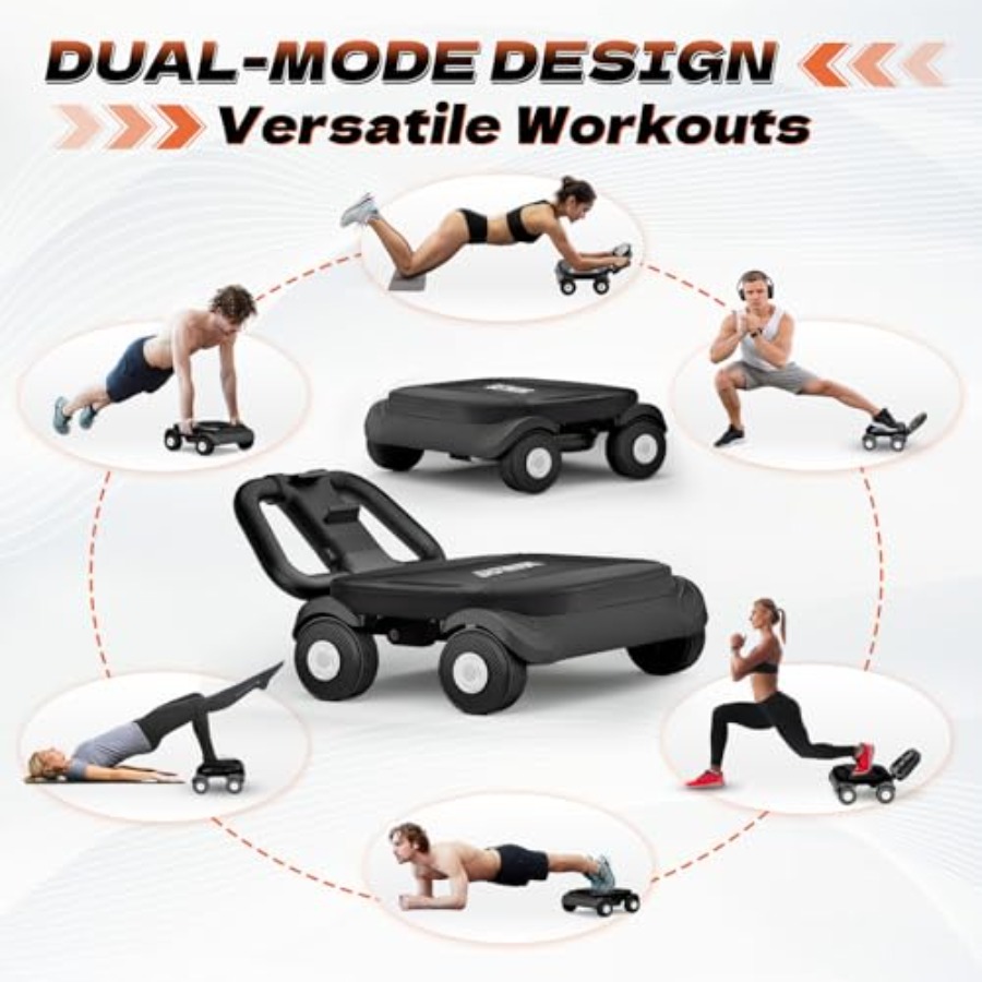 Roda Ab Roller untuk latihan i - Ab Roller Wheel With Elbow Support ulasan dan harga